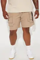 All Cap Utility Nylon Cargo Shorts(Taupe,S)