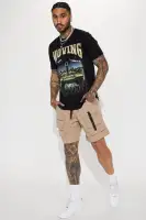 All Cap Utility Nylon Cargo Shorts(Taupe,S)
