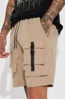 All Cap Utility Nylon Cargo Shorts(Taupe,S)