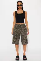 What Do You Know Leopard Bermuda Short