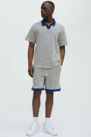 Devin Crochet Contrast Trim Shorts(Blue/combo,S)
