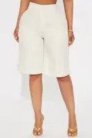 Paloma Linen Bermuda Short(Cream,XS)