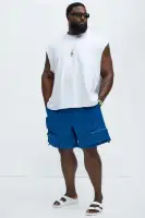 Gone Fishing Cargo Shorts(Blue,S)