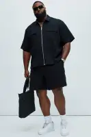 Gerrish Textured Shorts(Black,S)