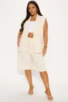 Paloma Linen Bermuda Short(Cream,XS)