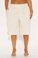 Paloma Linen Bermuda Short(Cream,XS)