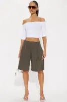 Lexi Pinstripe Bermuda Trouser Short