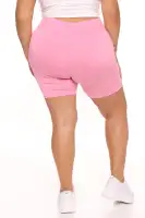 Out Of My League Biker Shorts(Pink,S)