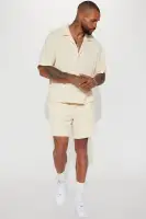 Check My Bank Statement Knit Shorts(Cream,S)