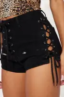 Nelly Washed Micro Booty Short(Black,XS)