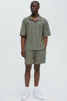 Timberland Drawstring Zig Zag Shorts(Black/Green,S)