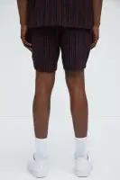 Colt Drawstring Striped Shorts(Burgundy/combo,S)