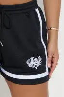 Jessica Jersey Mesh Track Short(Black/White,XS)