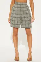 Let's Talk Business Trouser Bermuda Short(Grey/combo,XS)