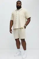 Valor Drawstring Striped Shorts(Cream,S)