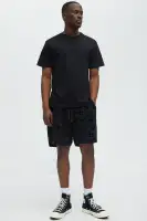 Saints and Crosses All Over Flocking Shorts(Black,S)