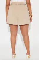 Matilda Belted Trouser Short(Tan,XS)