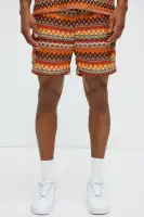 Sunset Pattern Drawstring Shorts