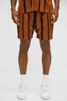 Open Knit Striped Textured Relaxed Short