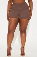 Lounging Around Sweater Short(Chocolate,XS)