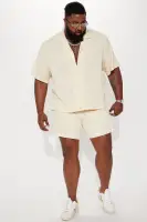 Check My Bank Statement Knit Shorts(Cream,S)