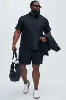 Bahamas Linen Shorts(Black,S)