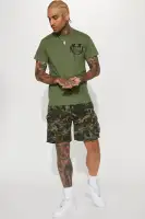 Get Out Twill Cargo Shorts(Camouflage,30)