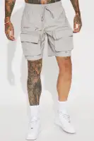In The Field Relaxed Cargo Shorts(Grey,S)