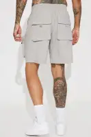 In The Field Relaxed Cargo Shorts(Grey,S)