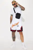 Dodge SRT Hellcat Basketball Short(White/combo,S)