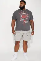 In The Field Relaxed Cargo Shorts(Grey,S)