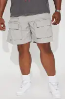 In The Field Relaxed Cargo Shorts(Grey,S)