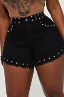 Take It Or Leave It Studded Short(Black,XS)