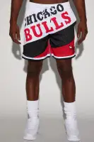 Bulls On The Bias Mesh Shorts(White/combo,S)