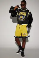 Lakers Behind The Back Mesh Shorts(Black/Yellow,S)