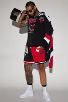 Bulls OG Mesh Shorts(Black/Red,S)