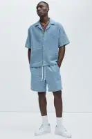 Beck Distressed Casual Shorts(Blue Wash,S)