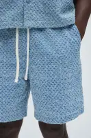 Beck Distressed Casual Shorts(Blue Wash,S)