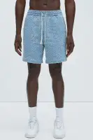 Beck Distressed Casual Shorts(Blue Wash,S)