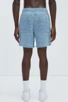 Beck Distressed Casual Shorts(Blue Wash,S)
