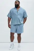 Beck Distressed Casual Shorts(Blue Wash,S)