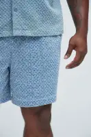 Beck Distressed Casual Shorts(Blue Wash,S)
