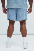 Beck Distressed Casual Shorts(Blue Wash,S)
