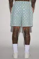 Bravo Basketball Shorts(Light Blue Wash,S)