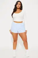 Pretty At Brunch Boxer Short(Blue/combo,XS)