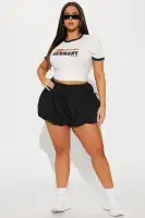Staying Cutesy Bubble Short(Black,XS)