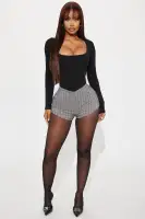 See You Behave Plaid Micro Trouser Short