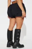 Sweet Like Honey Windbreaker Bubble Short(Black,XS)