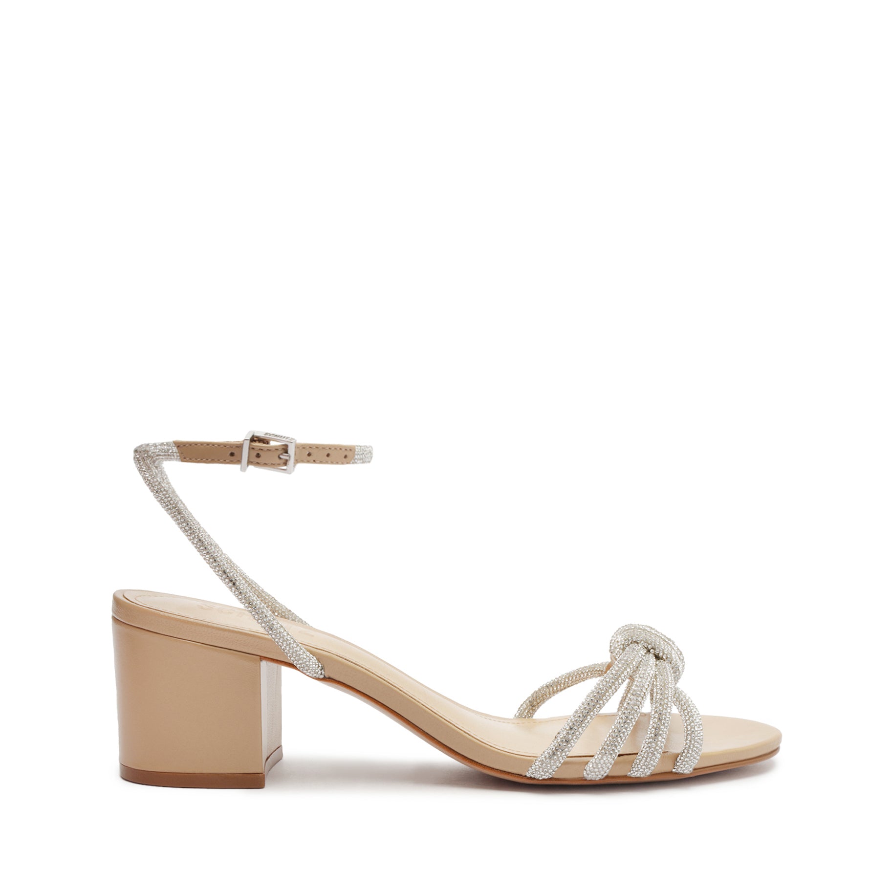 Jewell Mid Block Nappa Leather Sandal