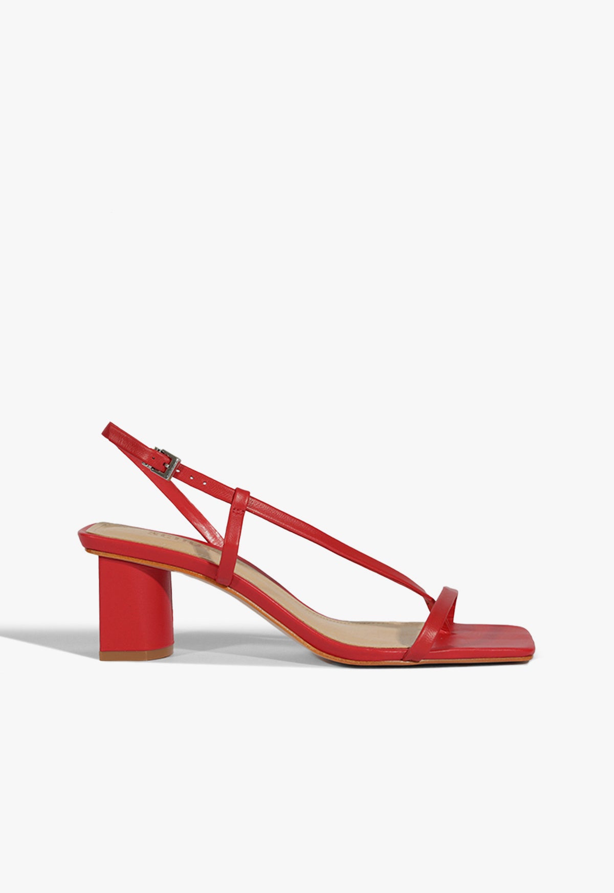 Heloise Mid Block Leather Sandal